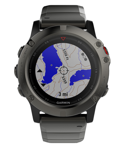 FENIX 5X серые с металлическим браслетом